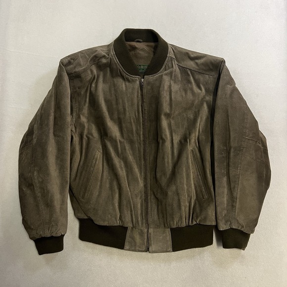 Vintage Robinson's Genuine Leather Suede Jacket Men's Size XL Long Sleeve - Picture 1 of 9